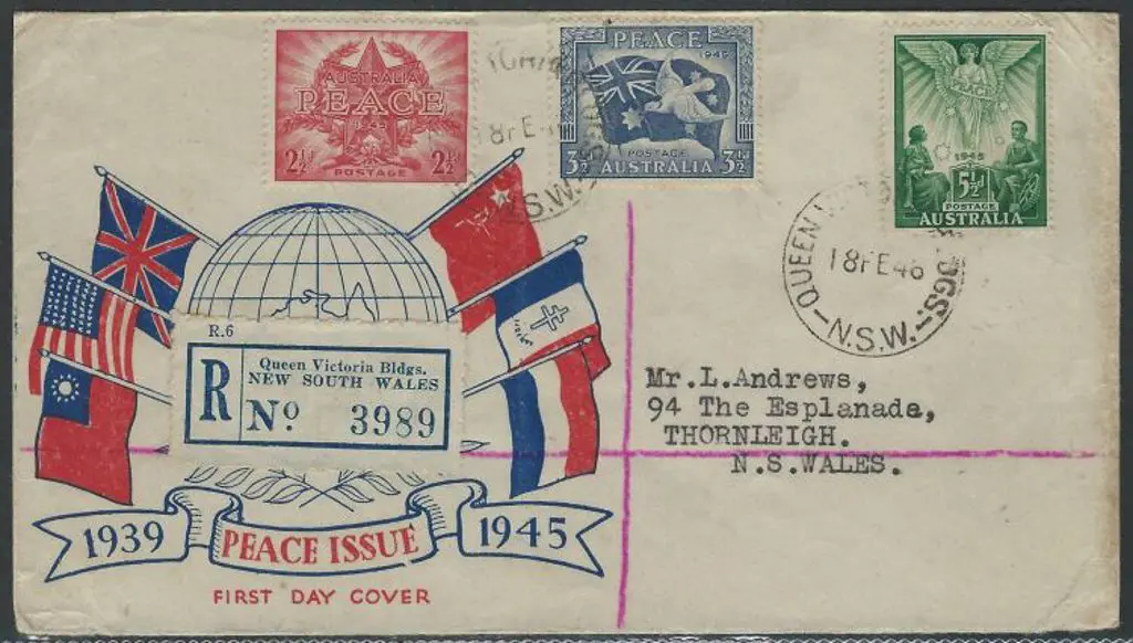 1946 (18th Feb) Peace set of 3 on "Queen Victoria ... Image 1++