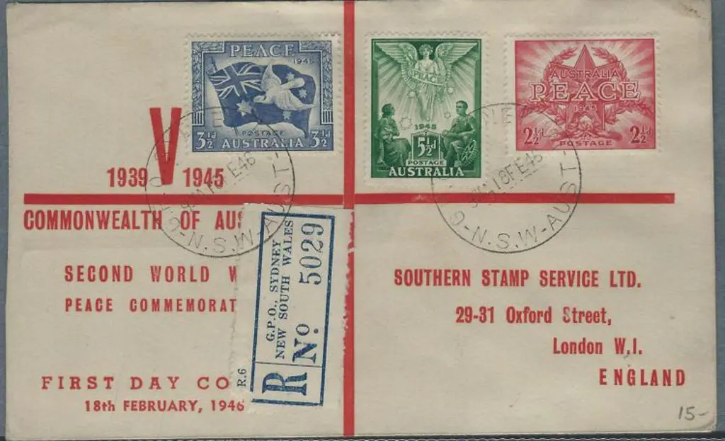 1946 (18th Feb) Peace set of 3 on Baker & Maloney ... Image 1++
