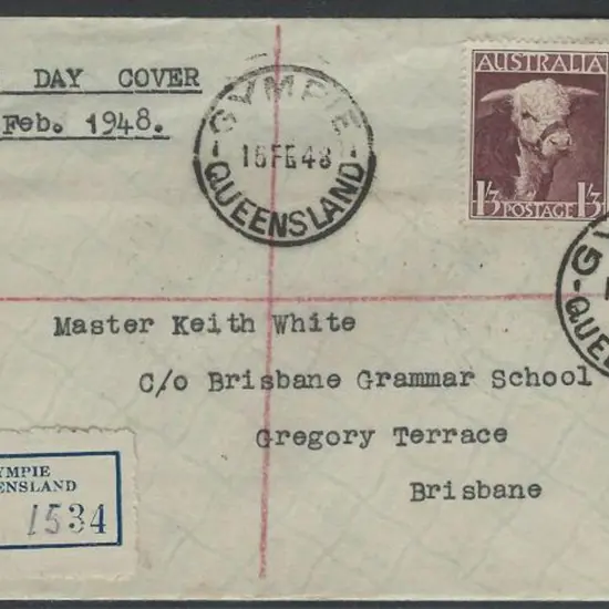 1948 (16th Feb) 1/3d bull & 2/- Aboriginal Art ...