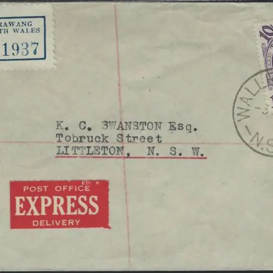 1949 (3rd Oct) 10/- Arms tied to plain FDC cover ...