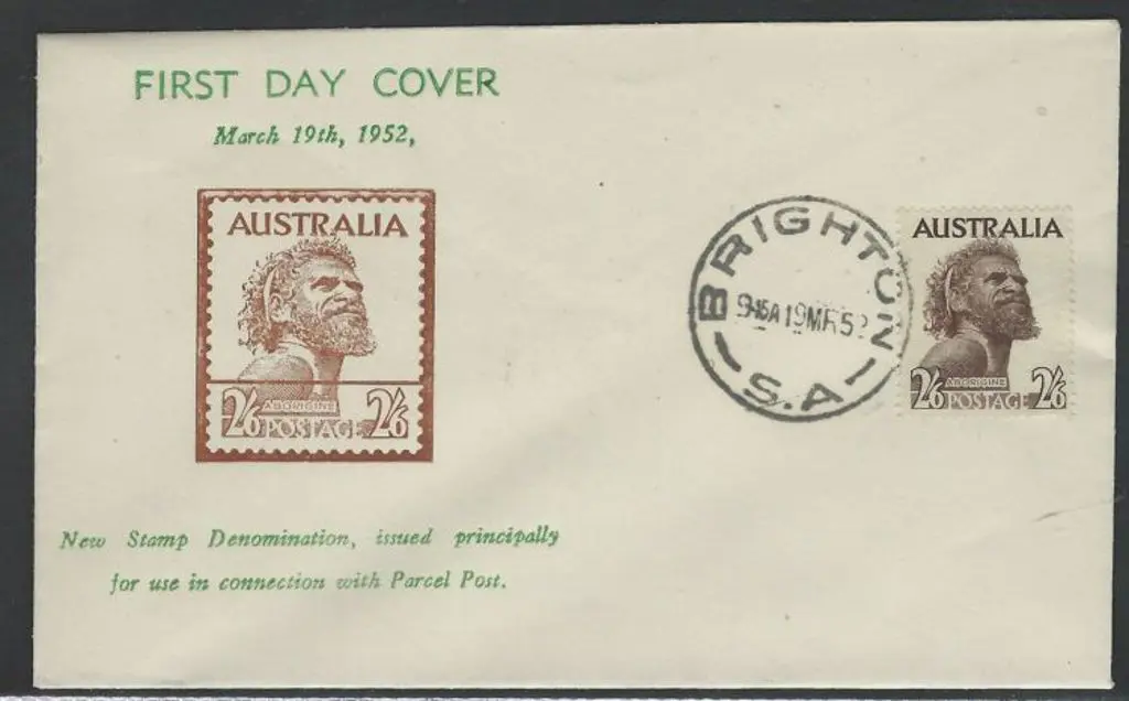 1952 (19th Mar) 2/6d aboriginal Bergen illustrated ... Image 1++