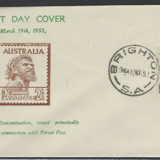 1952 (19th Mar) 2/6d aboriginal Bergen illustrated ...