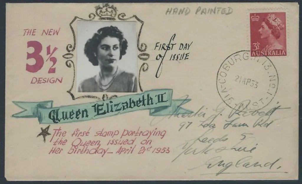 1953 (21st Apr) 3½d QEII Ogden privately produced ... Image 1++