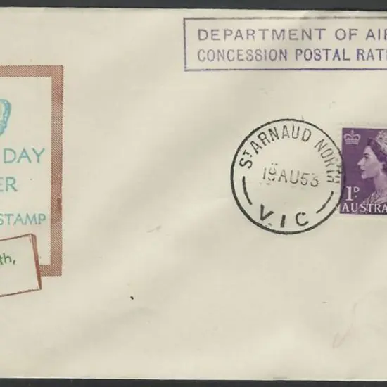 1953 (19th Aug) 1d QEII Bergen unaddressed with ...