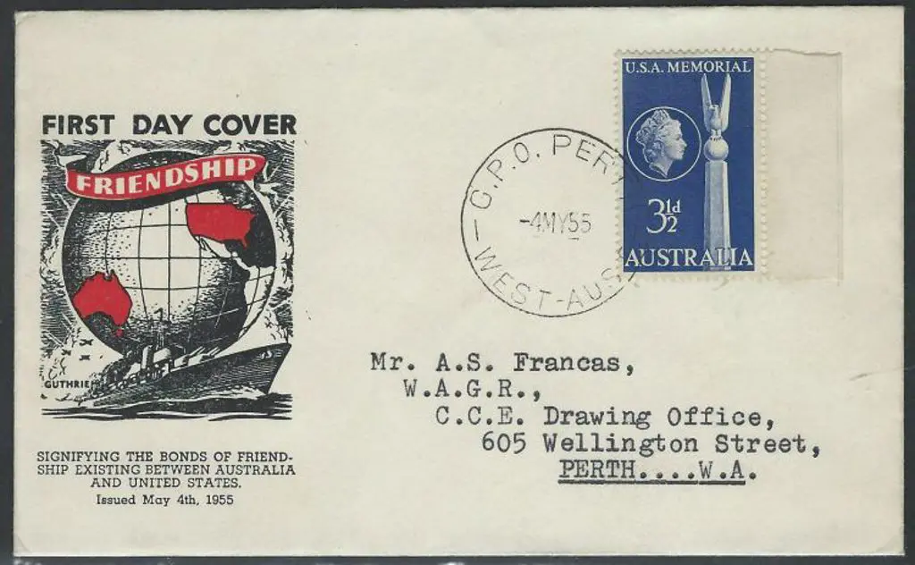1955 (4th Mar) Australia USA Guthrie "Friendship" ... Image 1++
