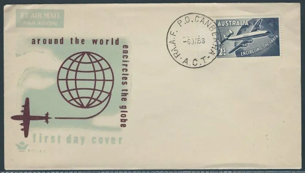 1958 (6th Jan) 2/- Qantas Royal FDC cancelled ... Image 1++