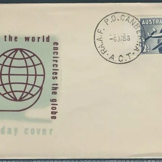 1958 (6th Jan) 2/- Qantas Royal FDC cancelled ...