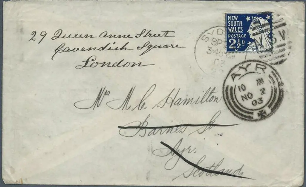1903 (29th Sept) 2½d QV blue toed by Sydney duplex ... Image 1++