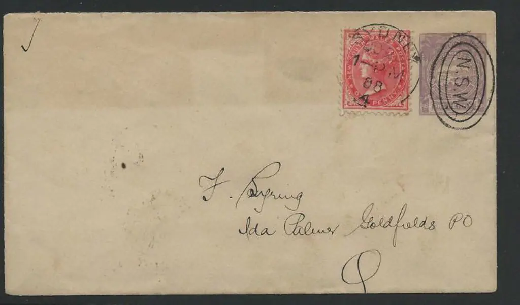 1888 (23rd Oct) Inward mail from Sydney (duplex ... Image 1++