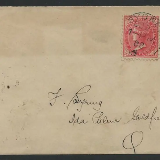 1888 (23rd Oct) Inward mail from Sydney (duplex ...
