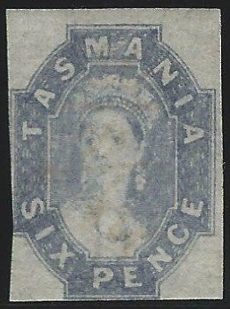 1860/67 6d slate violet imperf with wide margin at ... Image 1++