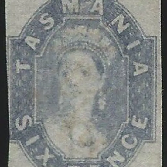 1860/67 6d slate violet imperf with wide margin at ...