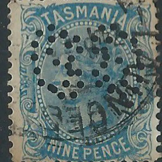 1903/12 9d blue sideface, single line perf. 12.4, ...