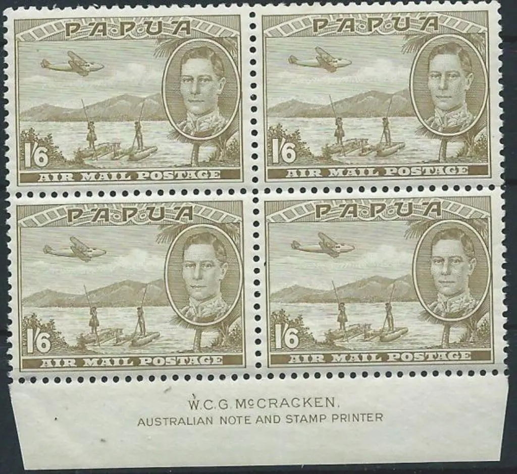 1939/41 1/6d olive-green KGVI Airmail McCracken ... Image 1++