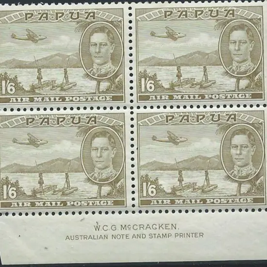1939/41 1/6d olive-green KGVI Airmail McCracken ...