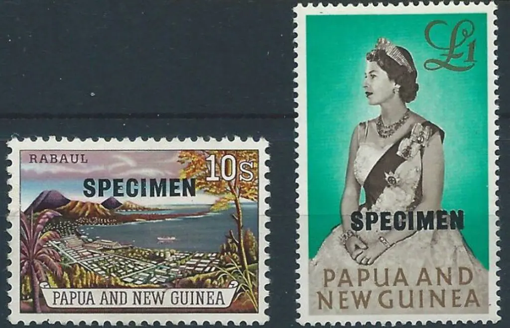 1963 10/- & £1 ovptd "SPECIMEN" with 15½mm ovpts. ... Image 1++