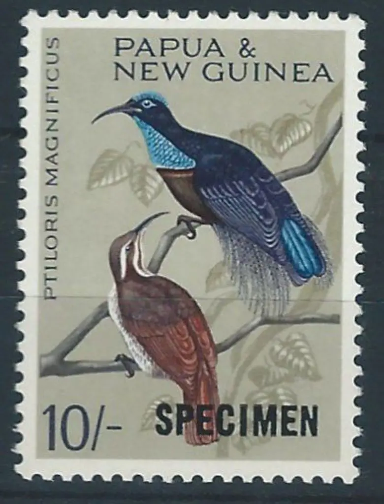 1964 10/- bird ovptd "SPECIMEN" MUH. SG 71s ... Image 1++
