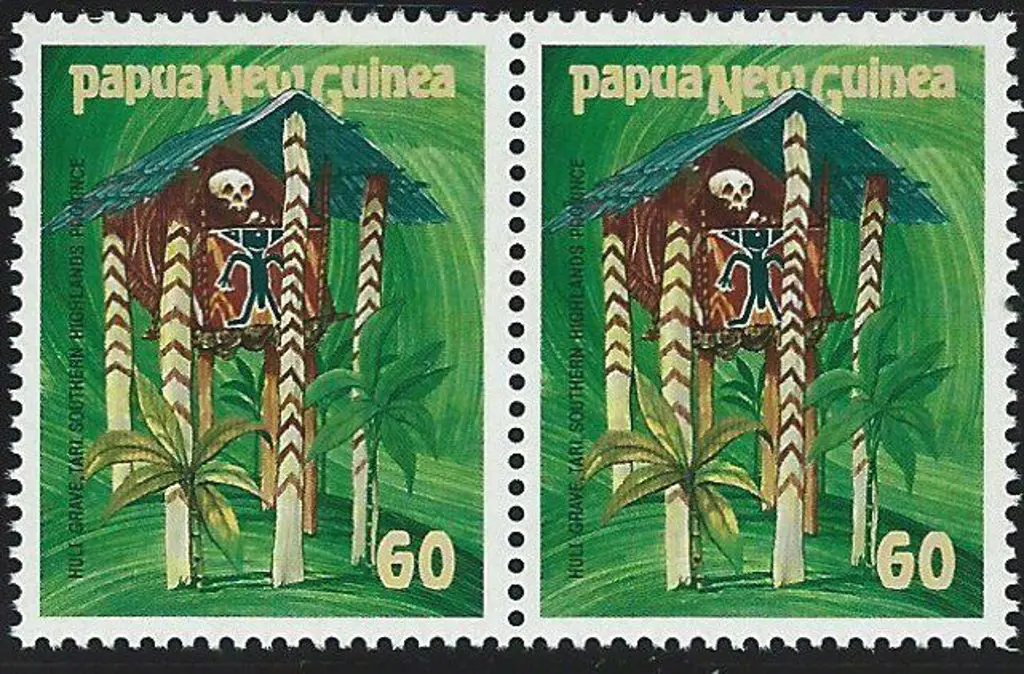 1985 Ceremonial Structures set of 4 trial stamps ... Image 1++
