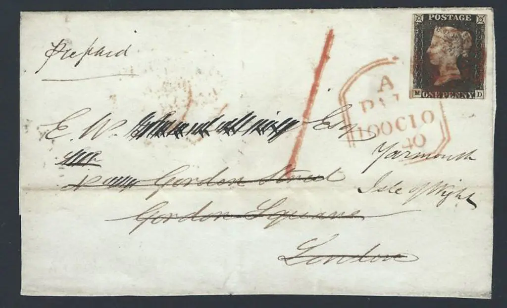 1840 1d intense black lettered MD with wide ... Image 1++