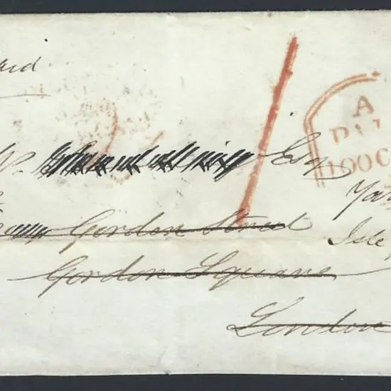 1840 1d intense black lettered MD with wide ...