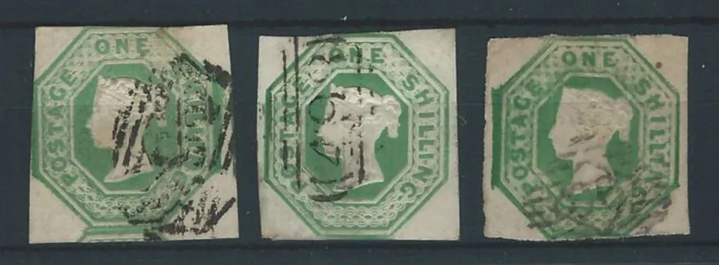 1847/54 1/-embossed in all three catalogued ... Image 1++