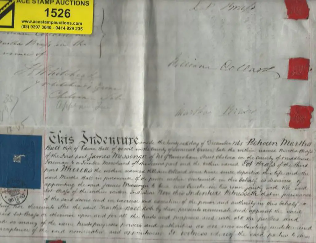 1860 (5th June) Indenture on vellum. Beautifully ... Image 1++