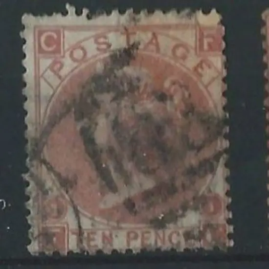 1867/80 10d red brown QV in the 3 catalogued ...