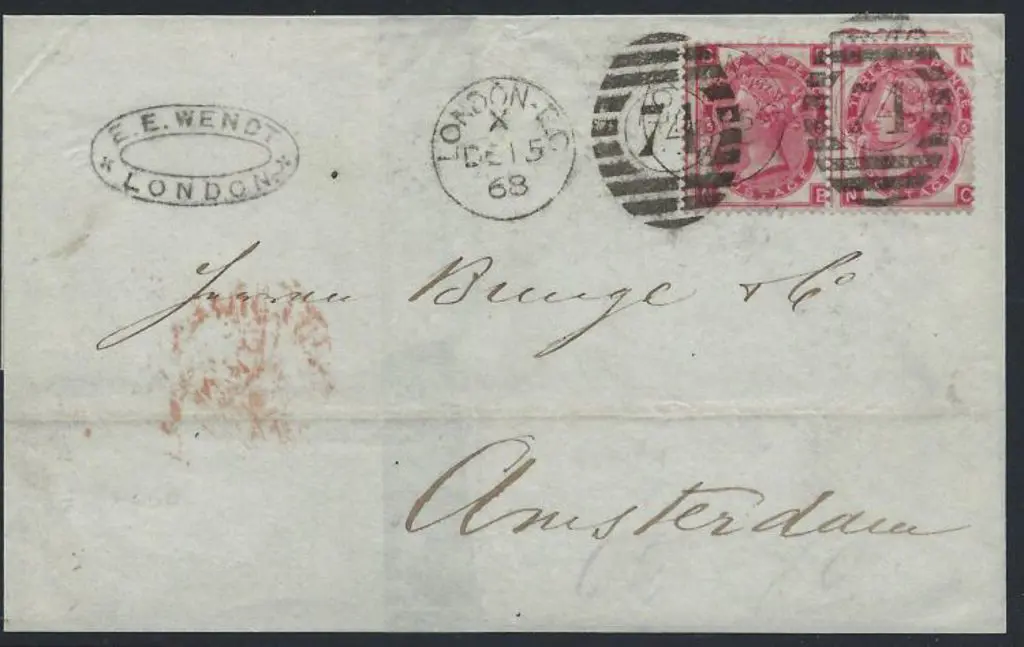 1868 (15th Dec) cover to Amsterdam with 3d rose ... Image 1++