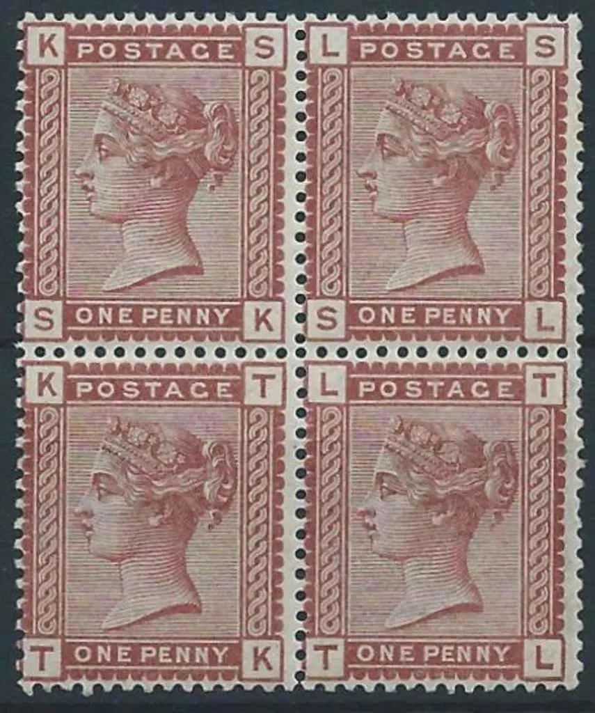 1880 1d Venetian red MUH block of 4. Centred left ... Image 1++
