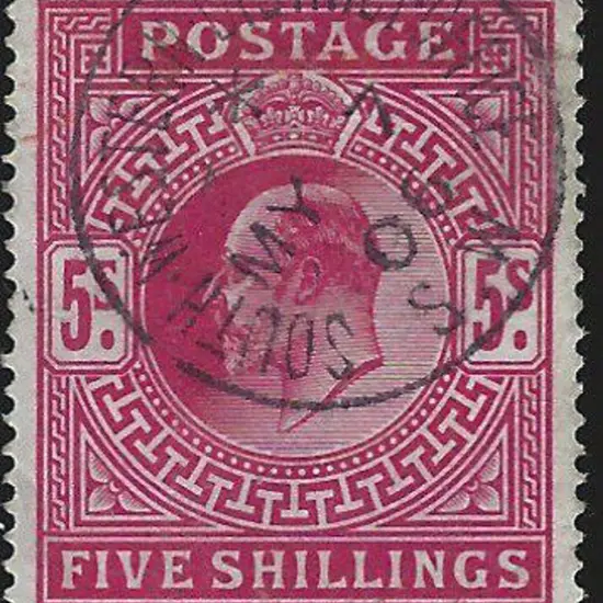 1902 2/6d lilac with W.C.D.O. cancel, 5/- superb ...