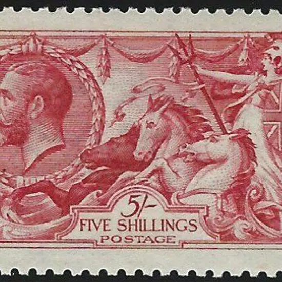 1915 5/- carmine Seahorse by DLR on ...