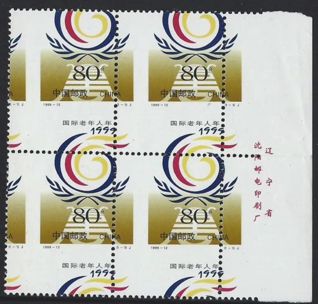 China 1999 80f International Year of the Elderly ... Image 1++
