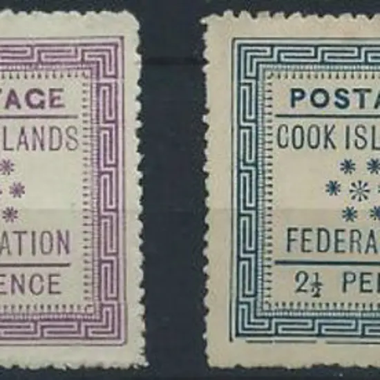 Cook Islands 1893 1d to 10d Federation set of 4 ...