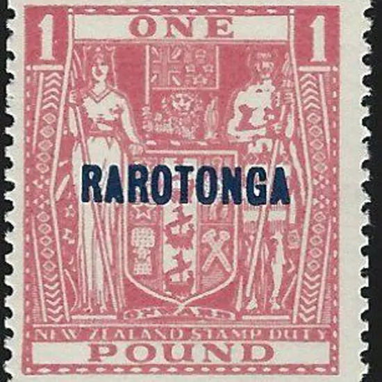 Cook Islands 1931 2/6d to £1 Arms with "RAROTONGA" ...