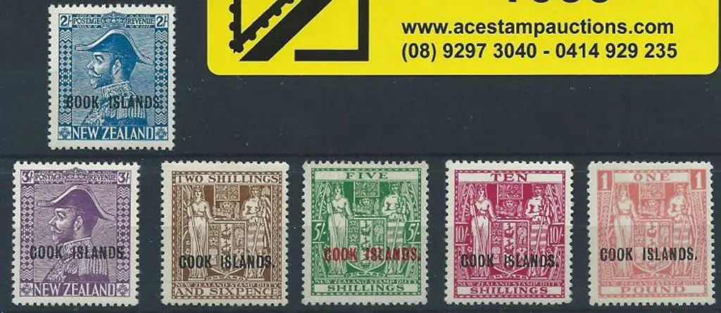 Cook Islands 1936/44 2/-, 3/- Admirals & 2/6d to ... Image 1++