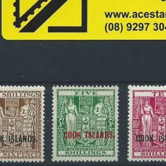 Cook Islands 1936/44 2/-, 3/- Admirals & 2/6d to ...
