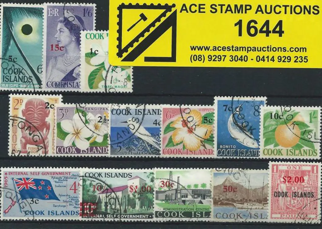 Cook Islands 1967 Decimal Surcharges to $2, the ... Image 1++
