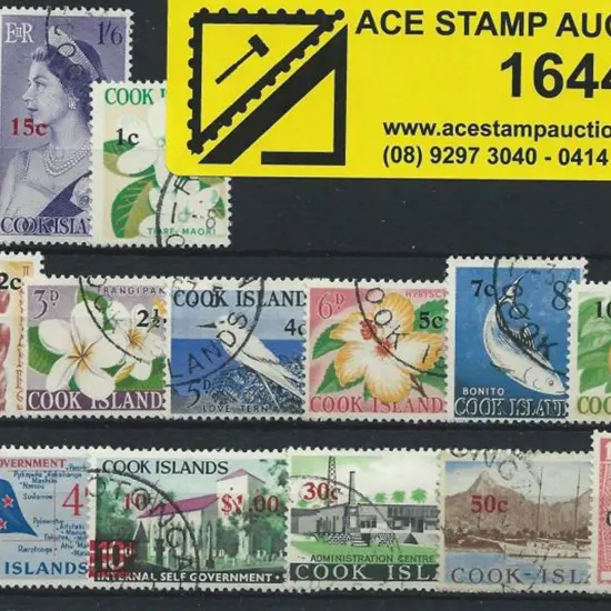 Cook Islands 1967 Decimal Surcharges to $2, the ...