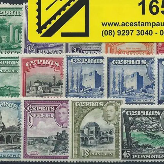 Cyprus 1938/51 KGVI Pictorials complete of 18 to ...