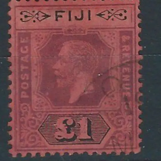 Fiji 1912/23 £1 purple & black on red KEVII, Die ...