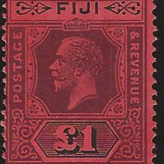Fiji 1912/23 £1 purple & black on red KEVII, Die ...