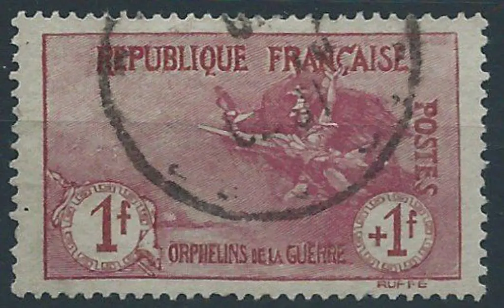 France 1917/19 1f + 1f War Orphans Fund. F/U cds ... Image 1++