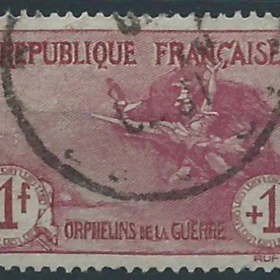 France 1917/19 1f + 1f War Orphans Fund. F/U cds ...
