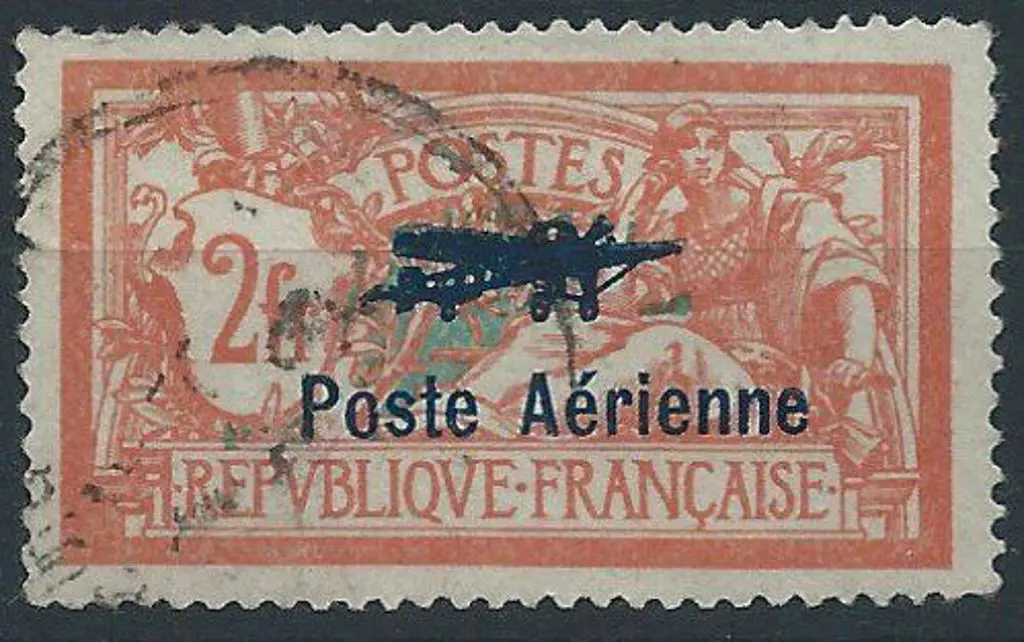 France 1927 2f "Poste Aerienne" ovpt F/U with ... Image 1++