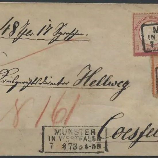 Germany 1872  ½g orange & 1g carmine "small ...