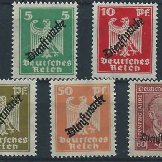 Germany 1924 Official ovpts complete set of 9 MUH. ...