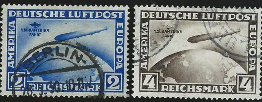 Germany 1930 South America Flight pair good to ... Image 1++