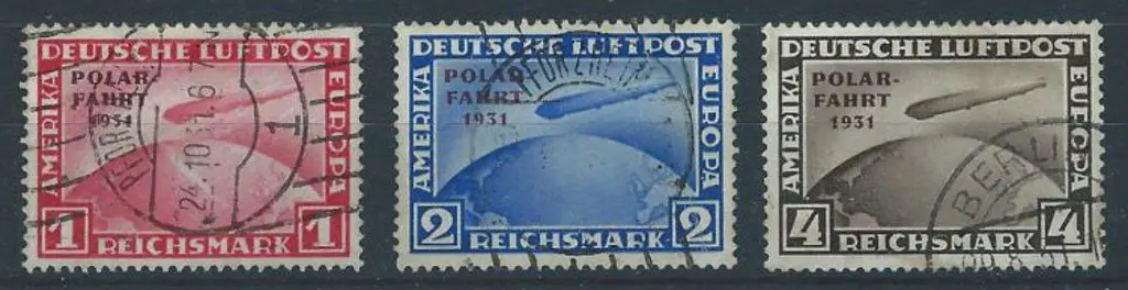Germany 1931 Polar Flight set with the 1 & 2m ... Image 1++