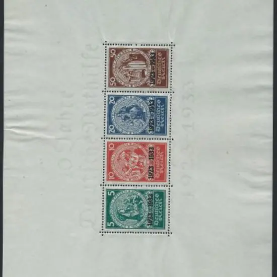 Germany 1933 10th Anniv M/S. Stamps fine MUH but ...