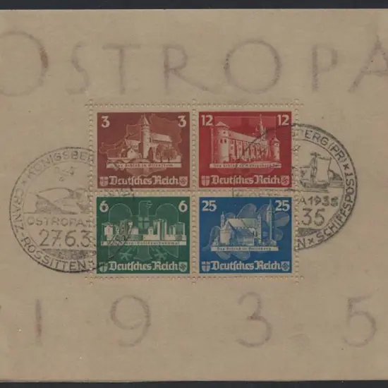 Germany 1935 Ostropa M/S cancelled with 2 full ...